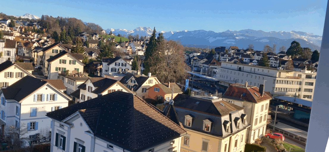 Blick aus dem Fenster